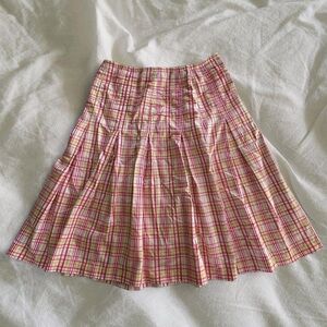 Plaid Pink and Cream Women's Skirt